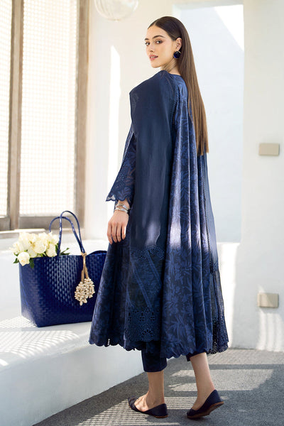 EMBROIDERED PRINTED LAWN NAVI BLUE TS-544
