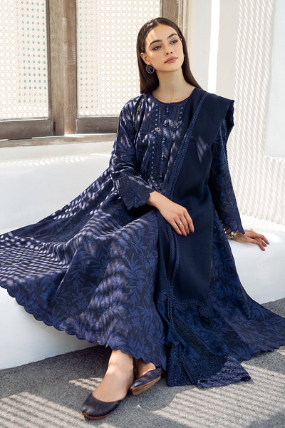 EMBROIDERED PRINTED LAWN NAVI BLUE TS-544
