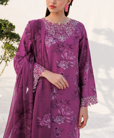 S980-Digital Printed 3pc Lawn Dress with Digital Printed Lawn Dupatta