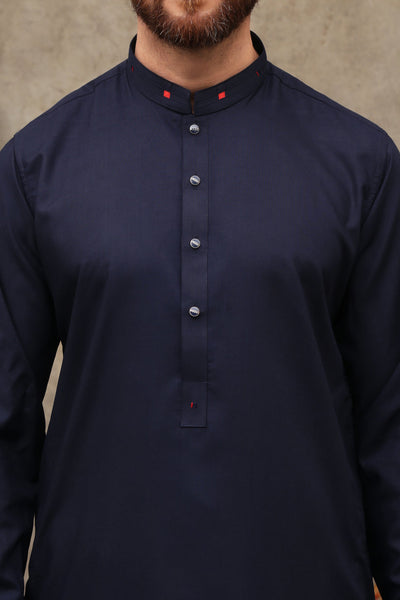 Special Navy Blue Wash & Wear Unstitched Suit MF-05