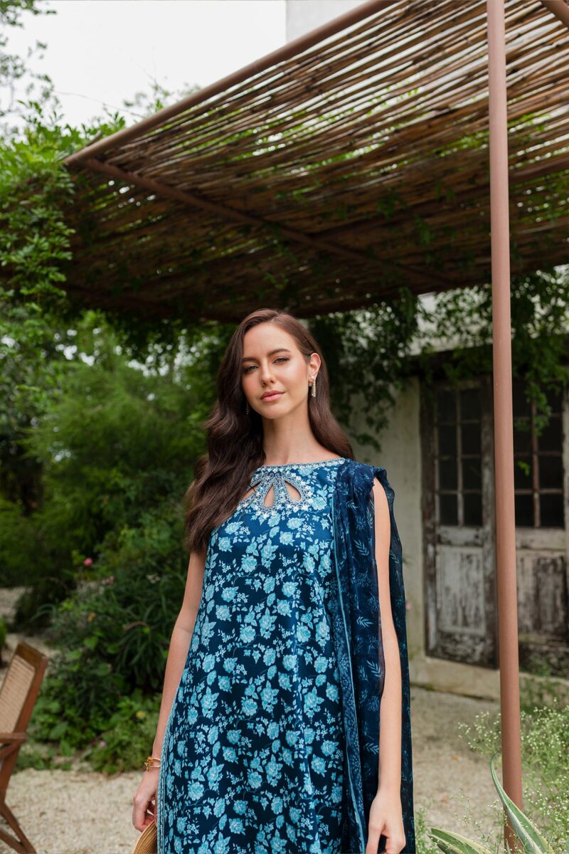 Design Your Dream Eid Outfit with Our Printed Luxury Unstitched Fabrics | NEL-23628