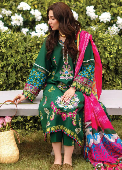 Siraa by Sadaf Fawad Khan Embroidered Dhank Unstitched 3Pc Suit