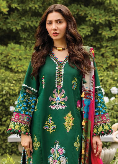 Siraa by Sadaf Fawad Khan Embroidered Dhank Unstitched 3Pc Suit