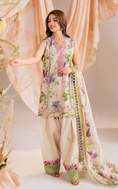 Kinza Hashmi - Blend floral Shirt, Trouser and Dupatta set | 40% OFF