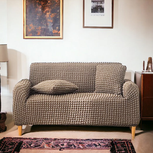 Bubble Stuff Fitted Sofa Cover | Grey Color