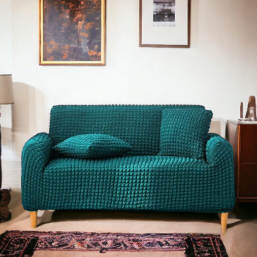 Bubble Stuff Fitted Sofa Cover | Zinc Color