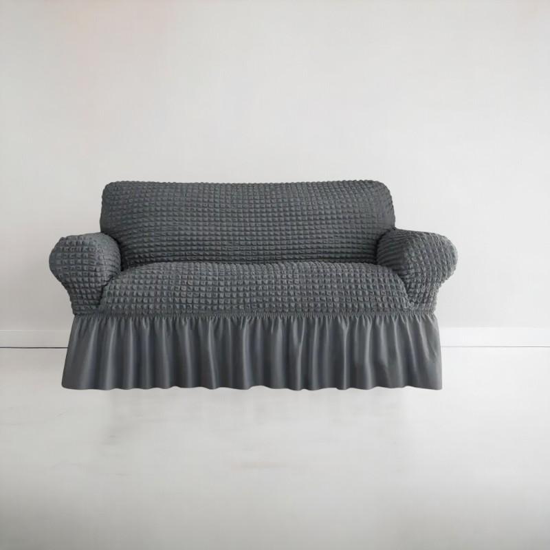 Bubble Style Frill Sofa Cover | Grey Color