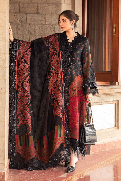 3 Piece Unstitched Embroidered Women Suit | DL-1204