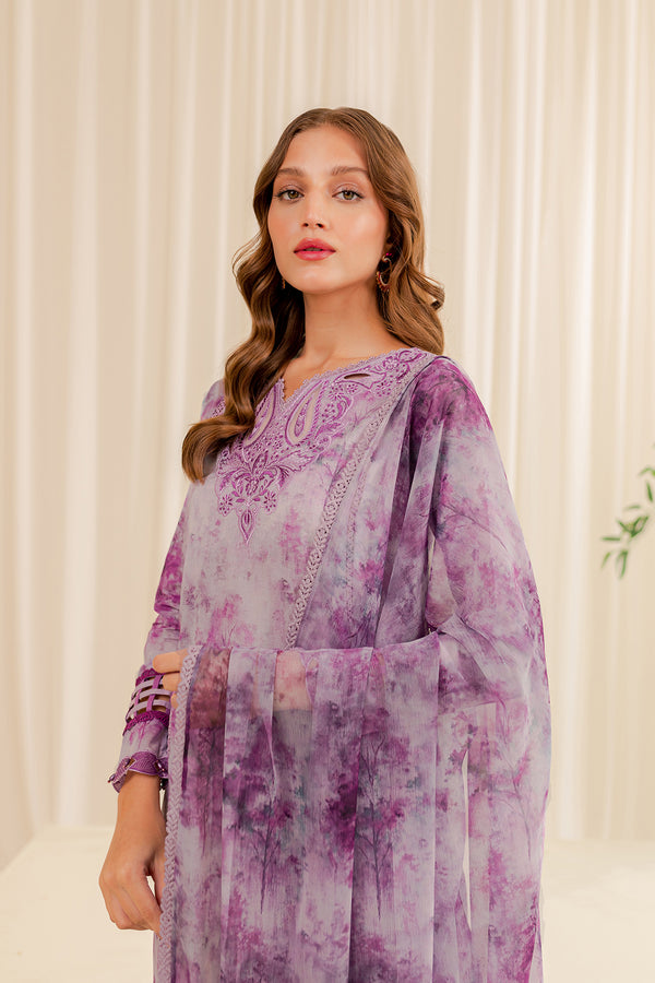 Farasha Lawn  | Printed Essentials| WINESOME GLORY