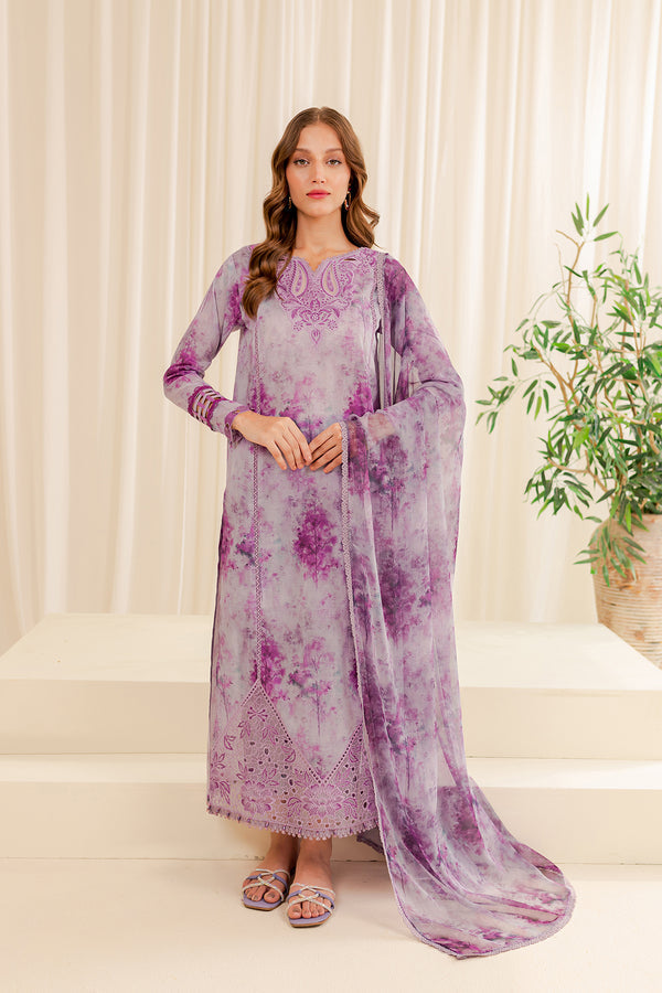 Farasha Lawn  | Printed Essentials| WINESOME GLORY