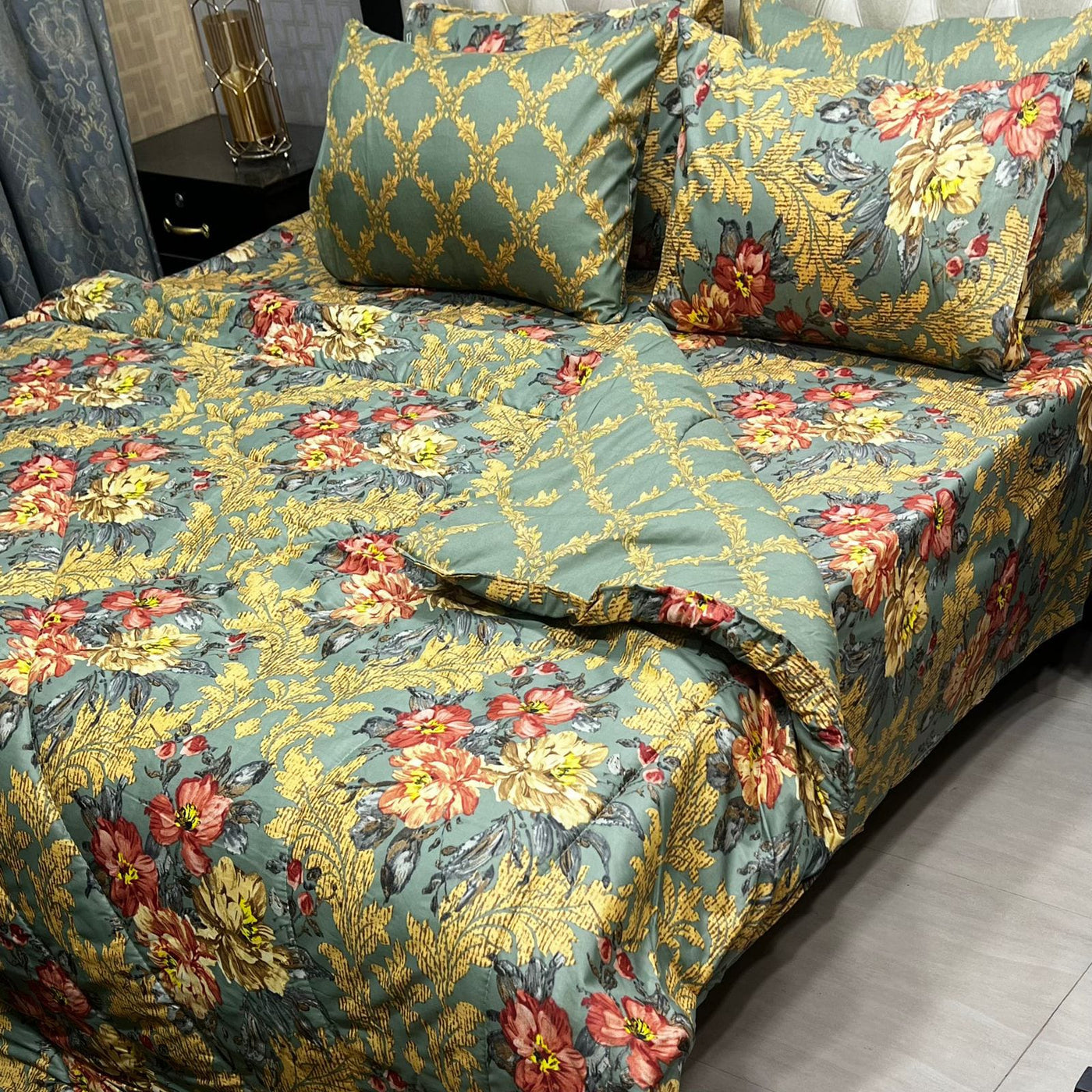 6 Pcs Vicky Razai Set -Forest Whisper