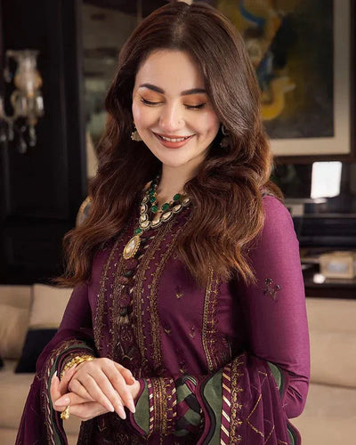 3PC Unstitched Summer  collection Embroidered - DS-259