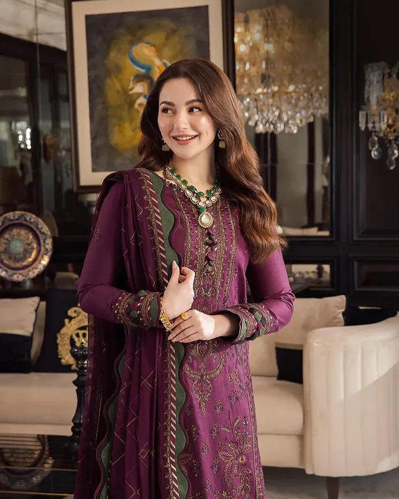 3PC Unstitched Summer  collection Embroidered - DS-259