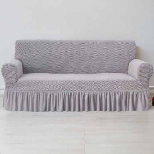 Turkish Style Sofa Cover | Silver Grey Color