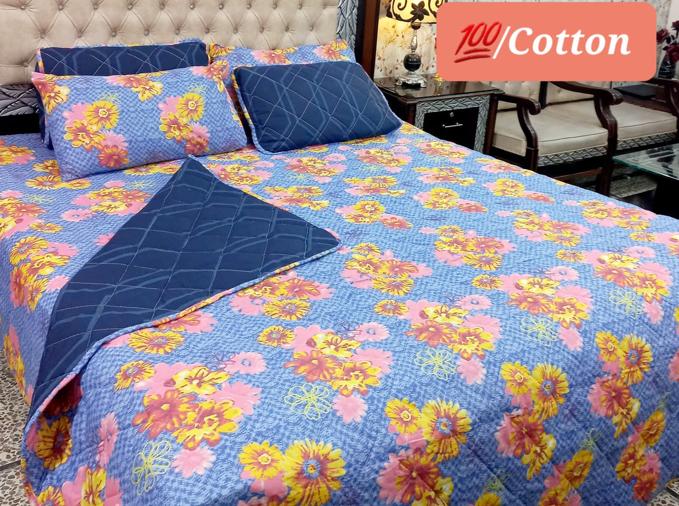 6 PCs Cotton Quilted Comforter Set CS.02