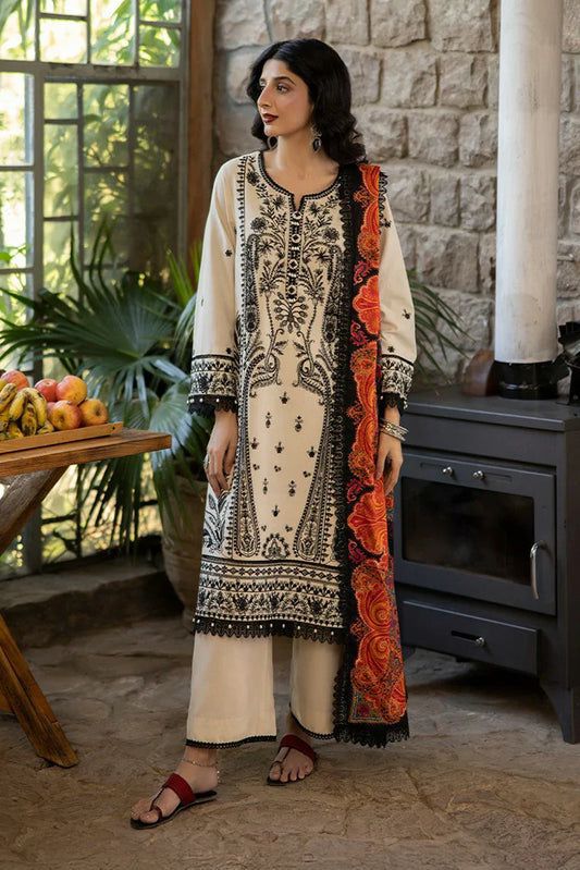 SUMMER LAWN 2025" Embroided Lawn 3PC Code {D503}