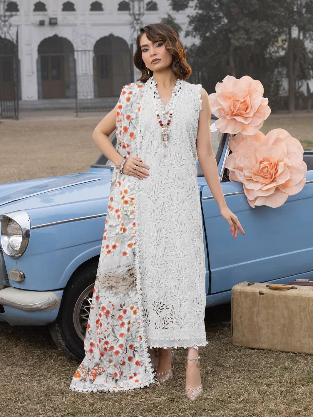 Faiza Faisal Embroidered Luxury Lawn Unstitched 3Pc Suit