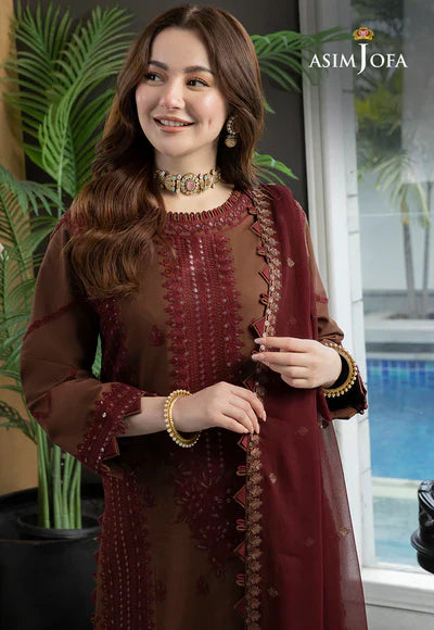 AJRN-25 EMBROIDERED LAWN WEDDING SESSION 3 PCS