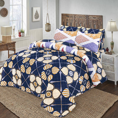 6 PCs print Quilted Comforter Set premium Bad set  summer collection