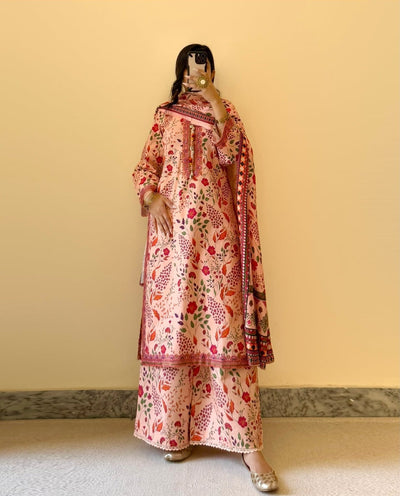 LUXURY LAWN PRINTED+EMBROIDERED 3- PC UNSTITCHED SW-14