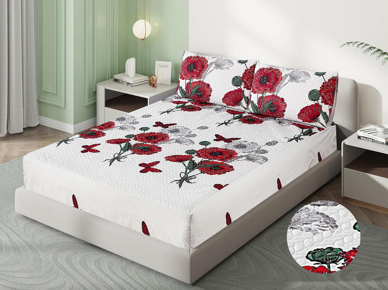 Printed quilted waterproof bedsheets