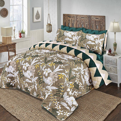 6 PCs print Quilted Comforter Set premium Bad set  summer collection