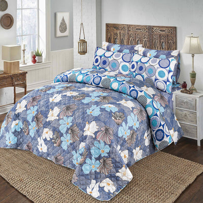 6 PCs print Quilted Comforter Set premium Bad set  summer collection