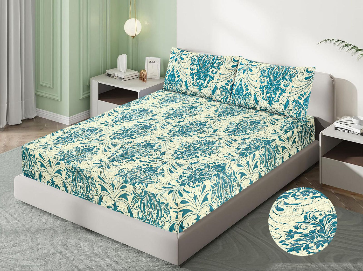 Printed quilted waterproof bedsheets