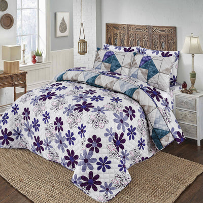 6 PCs print Quilted Comforter Set premium Bad set  summer collection